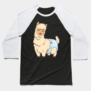 Kawaii Baby Alpaca Baseball T-Shirt